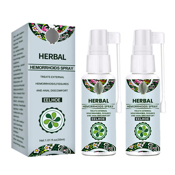 Juztec Hemorrhoid - Fast Relief with Hemocare Herbal Hemorrhoids Spray & Analese Numb Cream (2 PCS)