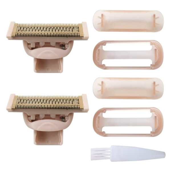 Razor Replacement Heads Fit for Flawless Nu Razor, Rose Gold Plated Replacement Head, Hair Remover Replacement Head Compatible with Finishing Touch Razor for Women (2 Count)