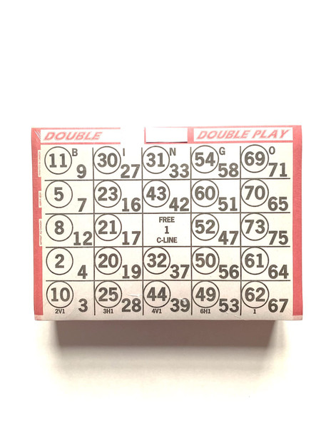 United Novelty 1 on Double Action Double Play Bingo Paper Game Cards- Pack of 500