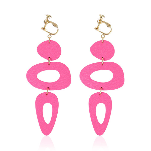 GELVTIC Large Clip On Dangle Earrings for Women Genuine Leather Lightweight Clip On Earrings 80s 90s Retro Clip On Hoop Earrings Women's Clip-on Earrings Ear Clips for Women Cartilage Earring Gift for Birthday GELVTIC Large Clip On Dangle Earrings for Women Genuine Leather Lightweight Clip On Earrings 80s 90s Retro Clip On Hoop Earrings Women's Clip-on Earrings Ear Clips for Women Cartilage Earring Gift for Birthday