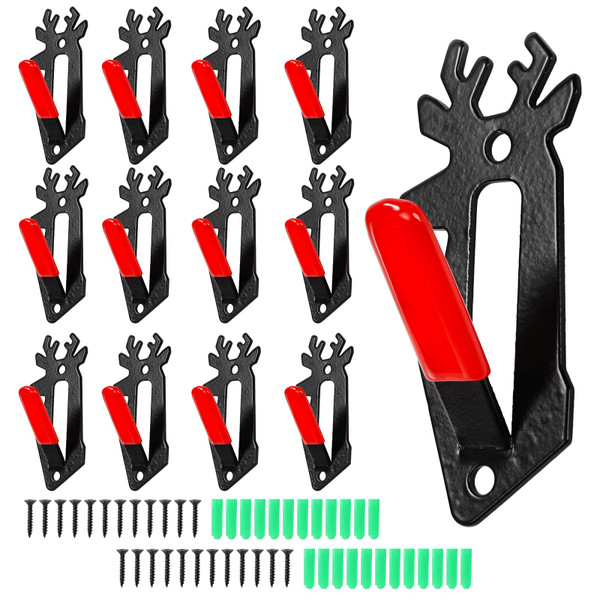 Yopay 12 Pack European Mount Skull Hangers, Deer Skull Mount Bracket Hangers with Free Silicone Protector for Indoor Outdoor Antelope Deco, Easy to Install Yopay 12 Pack European Mount Skull Hangers, Deer Skull Mount Bracket Hangers with Free Silicone Protector for Indoor Outdoor Antelope Deco, Easy to Install