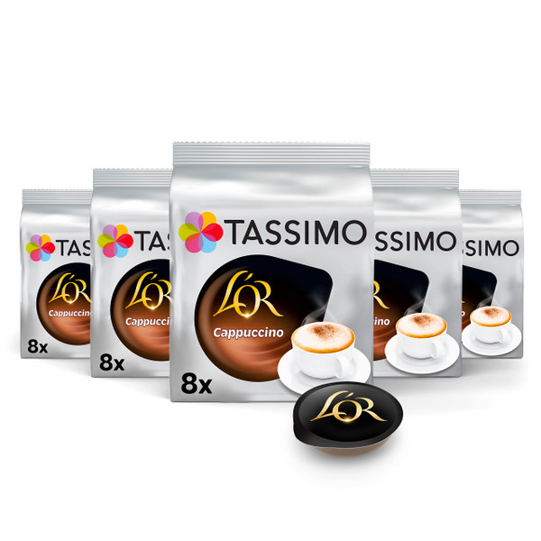 Tassimo L'Or Cappuccino 8 Discs Roasted Coffee + 8 Discs Concentrated Milk