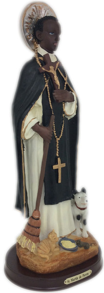 12" San Martin de Porres Saint St Santo Statue POLYRESIN/New in Box#6368-13F