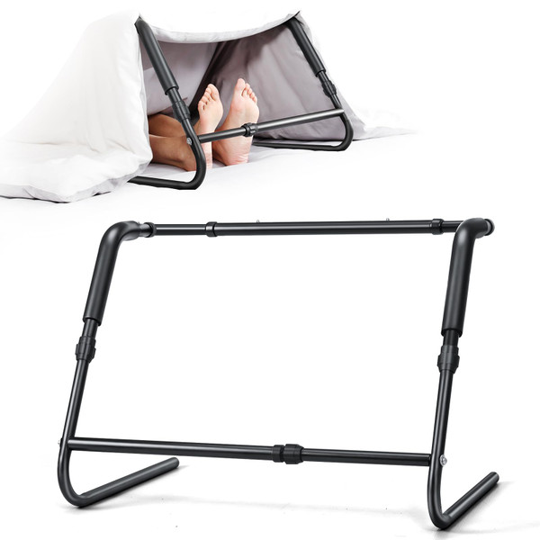 Blanket Lifter for Feet on The Bed–Height & Width Adjustable Bed Cradle for Feets, Keep Blankets Off Feet with Stable Triangle Structure, Anti-Slip Design & Convenient Storage