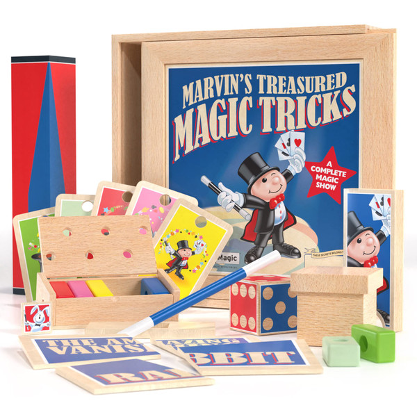 Marvin's Magic - Treasured Magic Tricks - Wooden Deluxe Magic Set - Gifts for Kids, Kids Toys, Full Set, Tricks for Adults - with Vanishing Rabbit Illusion, Amazing Rising Cards & More