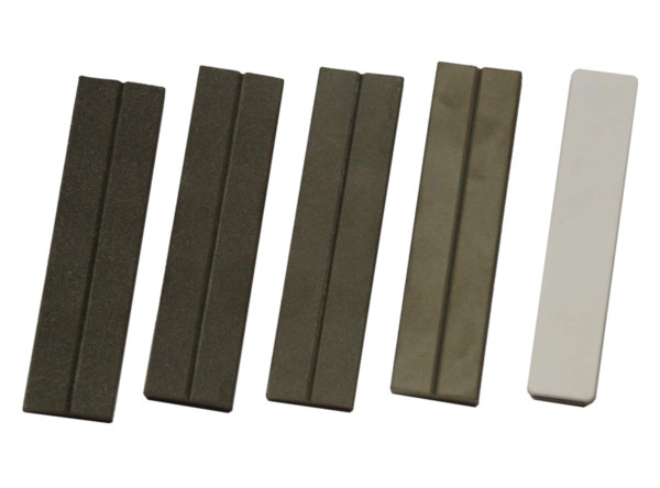 EZE-LAP (Model 31 Set of 5 Diamond Stones SF, F, M, C, Plus a Ceramic Honing Stone - 1" x 4" x 1 ⁄ 4" - Made in USA