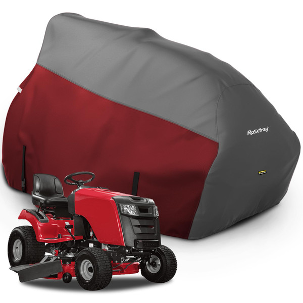 Rosefray Riding Lawn Mower Cover, Waterproof 420D Marine Grade Fabric Universal Fit for John Deere,Cub Cadet,Craftsman,etc.Decks Up to54",UV, Dust,Snow for Outdoor.72''L*54''W*46''H Red Rosefray Riding Lawn Mower Cover, Waterproof 420D Marine Grade Fabric Universal Fit for John Deere,Cub Cadet,Craftsman,etc.Decks Up to54",UV, Dust,Snow for Outdoor.72''L*54''W*46''H Red