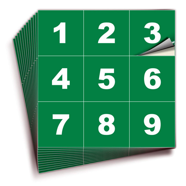 iSYFIX Green Consecutive Number Stickers – 1 to 100, 2-inch, 1 Set – Vinyl Self Adhesive Premium Decal, Ideal for Inventory, Storage, Organizing, Boxes, Bins, Toolbox, Lockers & More, Indoor/Outdoor