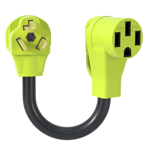 AOWEITOUR NEMA 10-30P to 14-50R EV Adapter, 30Amp Dryer Plug to 50Amp EV Charger Adapter Cord, for Level 2 Charging, Compatible with EV,10-AWG STW(1FT)