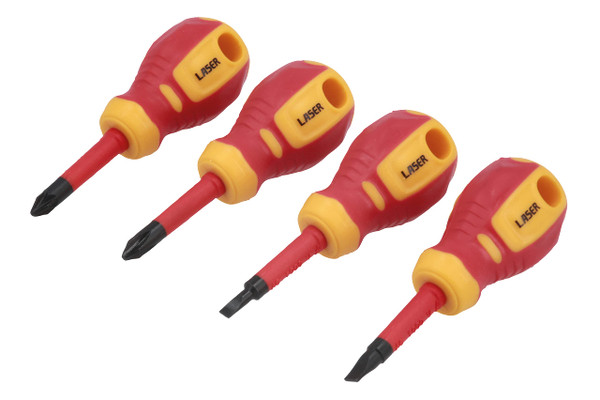 TOOLCONNECTION 8491 Slim Stubby Insulated Screwdriver Set 4pc