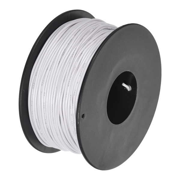 MECCANIXITY 30AWG PVC Hookup Wire - 30 Gauge Stranded, 50M/164ft White, Tinned Copper UL1007 Marine Electrical Wire for Internal Connecting