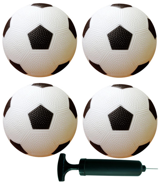 AppleRound 5-Inch Soccer Balls for Toddlers and Kids - Outdoor Games Backyard Sports for Children Boys and Girls - Pack of 4 Balls with 1 Air Pump