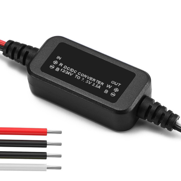 DC 12V/24V to 7.5V 3A Voltage Converter DC 10-30V to 7.5V 3A 22.5W Step-Down Converter Buck Converter Power Supply Adapter for Car Auto Vehicle Motor LED Lighting & More