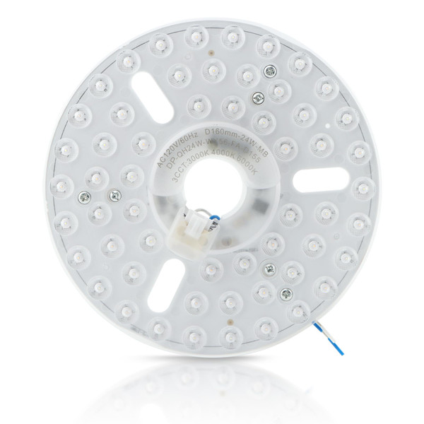 HKZTUY 24w 6.2-Inch Ceiling Fan LED Light Replacement, Dimmable LED Retrofit Panel with 3 Color Temperatures (3000K/4000K/5000K), Energy Efficient for Living Room, Bedroom, Office - for Homeowners