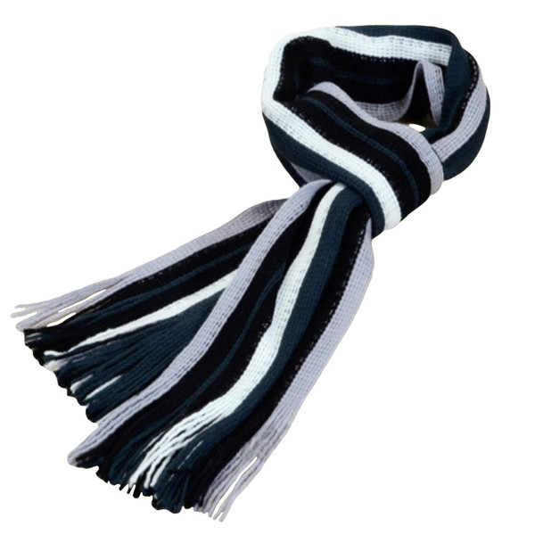 Mens Winter and Fall Cashmere Feel Blue Scarf (Navy Blue)