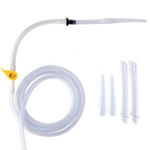 PE Premium Enema Replacement Silicone Enema Hose Tube - Reusable for Coffee & Water Colon Cleanse. 6.75 Foot Long Silicone Hose, 5 Tips Included. Detox for Men and Women