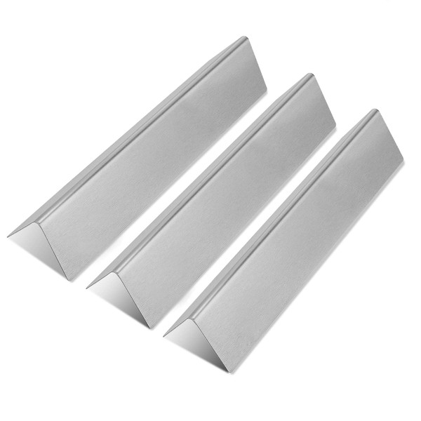 Replacement for Weber Spirit Grill Parts Spirit I & II 200 Series, Spirit E210, S210, E220, S220, 7635 15.3” Stainless Steel Heat Shields Plate Flavor Bars, 3 Pack