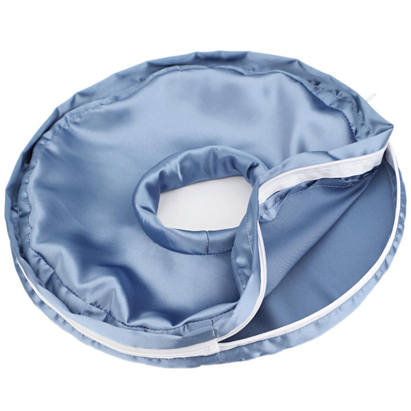 Silky Satin Pillowcase for Ear Piercing Pillow Ear Hole Pillows with Removable Smooth Cooling Pillow Cover Ear Pain Relief Side Sleeping Cnh Pressure Sore Replacement Pillow Case Haze Blue