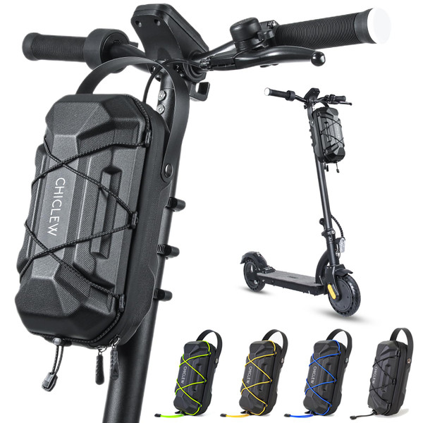 CHICLEW 3L Electric Scooter Bag, Waterproof Scooter Storage Bag with Multicolor Drawstrings, 3L Large Capacity Scooters Handlebar Bag, Compatible with Scooters, Bikes, Segway Ninebot and NIU