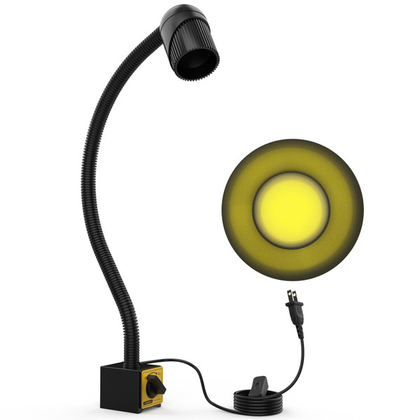 New Magnetic Lamp, 18W Magnetic Lathe Machine Light, 2160 Lumens Flexible Work Light for CNC Milling Machine Drill Press Lighting (magnet base)