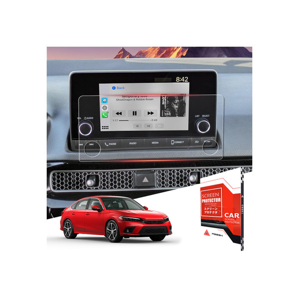 ASZSK For 2022~2026 Honda Civic (LX/EX/EX-L/Sport/Sport Hybrid) 7 Inch Glossy Screen Protector - [More Clear& Smooth] - Mil-Grade 9H+ Tempered Glass - Touchscreen *1