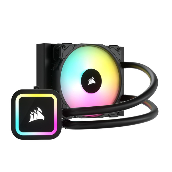 Corsair H60x RGB Elite Liquid CPU Cooler - 16 Dynamic RGBLEDs - SP120 Elite Series PWM Fan with AirGuide Technology - Intel® LGA 1700, 1200, 115X, 2066, AMD® AM5/AM4 Sockets - Black (Renewed)