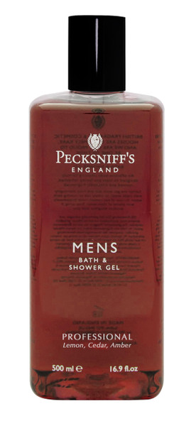 Pecksniff's Men's Luxurious Moisturizing Bath & Shower Gel | Professional Scent, Chypre Scented with Sparkling Citrus, Bergamot, Lemon & Mandarin | Mens Shower Gel | 500ml