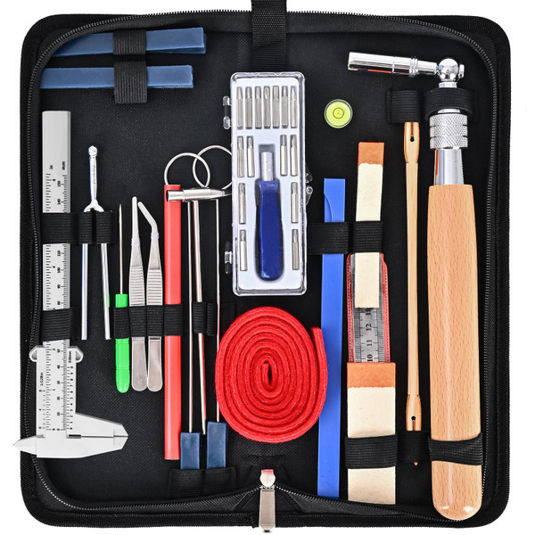 Tipatyard Piano Tuning Kit,36 PCS Piano Tuner Kit Including Piano Tuning Wrench,Professional Piano Tuning Tools Set