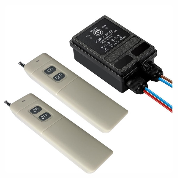 ZHOFONET Remote Control Switch,AC110V/120V/230V/240V/40A Relay RF Switches,IP65 Waterproof Wireless Light Switch with 4900ft Long Range for Household Appliances,Industrial Equipment,Garage Door ZHOFONET Remote Control Switch,AC110V/120V/230V/240V/40A Relay RF Switches,IP65 Waterproof Wireless Light Switch with 4900ft Long Range for Household Appliances,Industrial Equipment,Garage Door