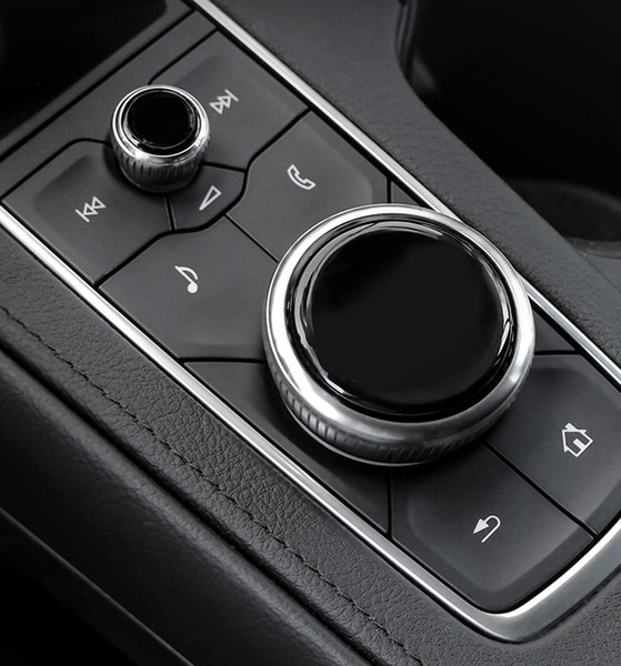 Bling Accessories Central Control Multimedia knob Fit for Cadillac CT5/XT4/XT5/XT6 Automotive Interior Refit (Black)