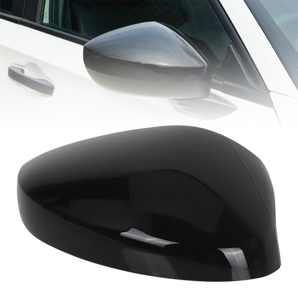 RACBOX Glossy Black Passenger Side Mirror Cover Rearview Mirror Cap Compatible with 11th Gen Civic 2022 2023 2024 (Without Turn Signal Light)