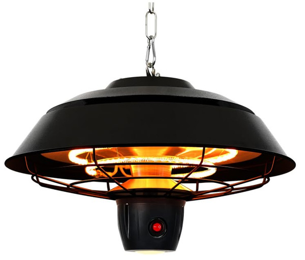 Star Patio Electric Patio Heater, Outdoor Heater with Remote Control & Touch Switch, 600W/900W/1500W Infrared Ceiling Heater with Hammer Tone Bronze Finish, IP44 Waterproof, STP1566-C-NN2024