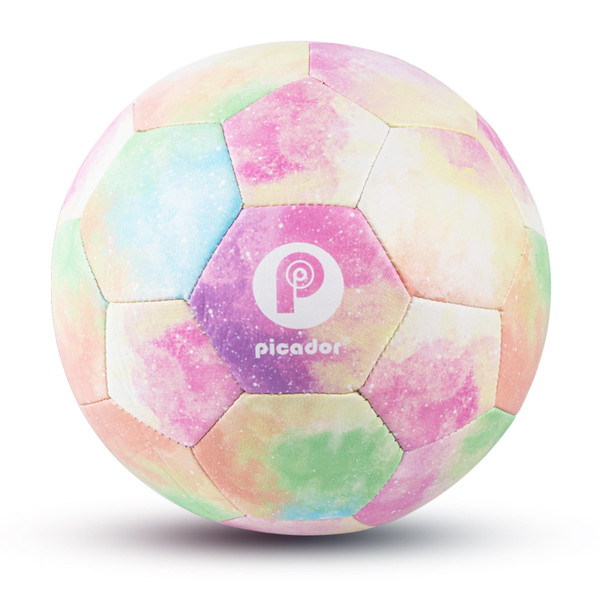 PP PICADOR Kids Youth Soccer Ball, Colorful Soccer Balls for Girls Boys Student Children Training School Indoor Size 4 Ball with Pump (Colorful)