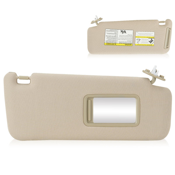 Right Passenger Side Sun Visor for 2010-2023 Toyota 4Runner Beige Sunvisor Replace 74310-35B00-E1, Stretchable Design