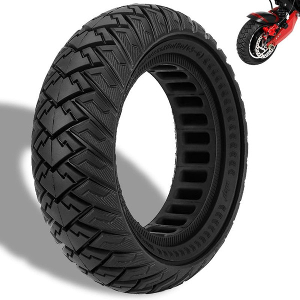 Felixstory 10x3 Off-road Solid Tire, 255x80(80/65-6) Tubeless Scooter Snow Tire Fit for Varla Eagle One/Kaabo Wolf Warrior/Apollo ghost/Yume y10/Zero 10x/Nanrobot D4 D6/ Kugoo Kirim Electric Scooter
