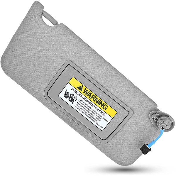 Passenger Right Side Sun Visor for Honda Accord 2008 2009 2010 2011 2012 2013 2014 2015 2016 2017 Replacement Assembly 83230TA0A91ZA, Gray