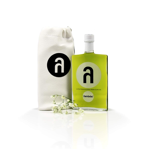 Lambda Ultra-Premium Extra Virgin Olive Oil | Healthy Luxury Olive Oil | Multi-Award-Winner | Made with Greek Koroneiki Olives for Unrivalled Fruity Flavor | Perfect Corporate Gift | (100ml)_AB