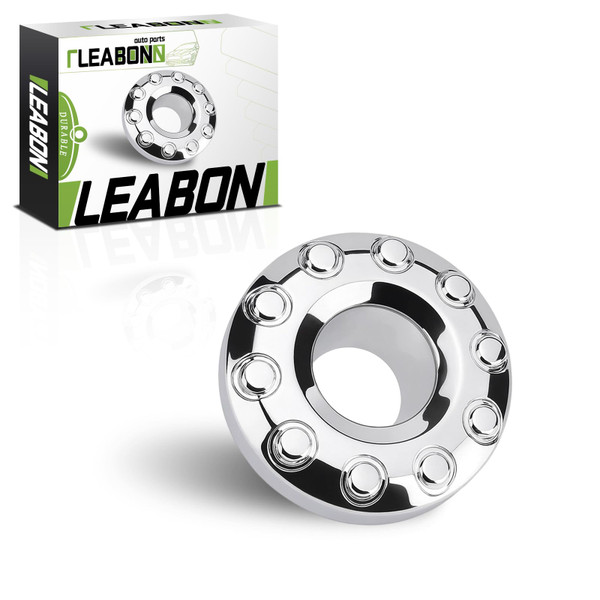 LEABON Front 10 Lug Chrome Wheel Center Hub Cap Compatible with Ford F450 F550 Super Duty 2005‑2017, 19.5 Inch 4WD Front Wheel Center Cap, Replaces 5C3Z1130NA