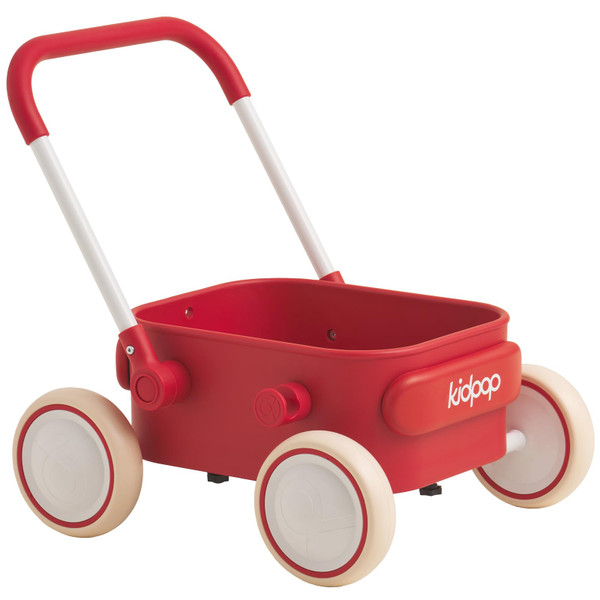 PULA Baby Push Walker with Wheels Toddler Wagon for First Learner Baby Toys 6-12 Months, 1 Year Old Birthday Gifts, Indoors and Outdoors (Red)