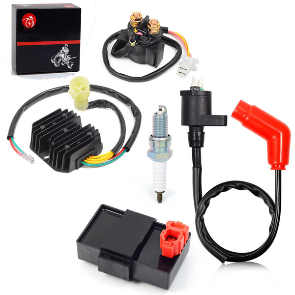 CDI Box Ignition Coil Voltage Regulator Rectifier Relay Kit Compatible with Honda FourTrax 300 TRX300 TRX300FW 1994-1997 30410-HM5-505 CDI Box Ignition Coil Voltage Regulator Rectifier Relay Kit Compatible with Honda FourTrax 300 TRX300 TRX300FW 1994-1997 30410-HM5-505