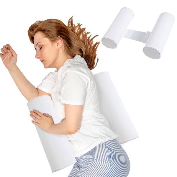 BALAPET Body Pillow for Side Sleeper Back Sleeper, Roll Cylinder Pillow for Better Sleep Breathing (White, Standard Size)