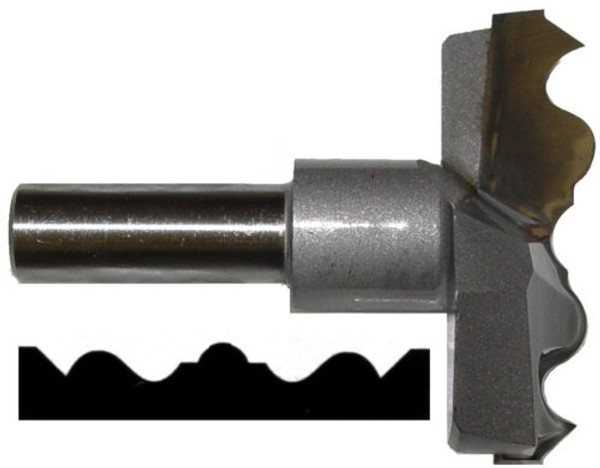 Magnate 8020A Rosette Carbide Tipped Cutter - 2-5/8" Cutting Diameter; 1/2" Shank Diameter