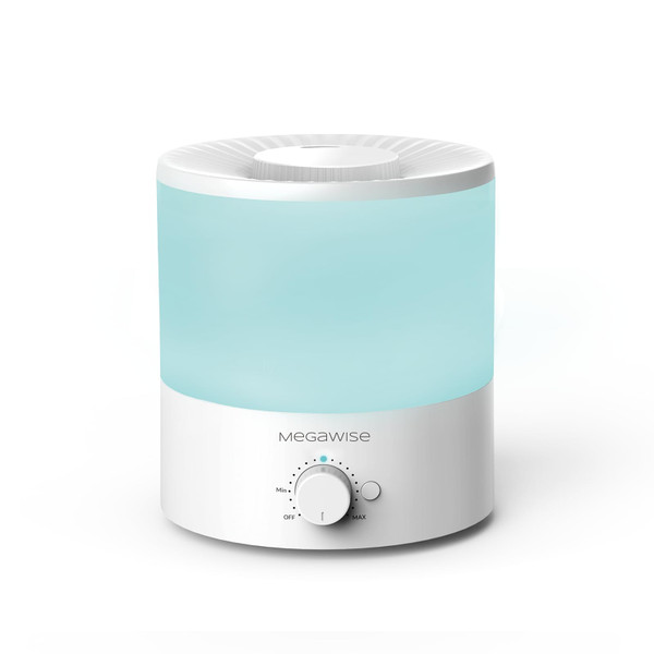 MEGAWISE 1.5L Cool Mist Humidifier for Bedroom, Home, Office, and Plants, Essential Oil Diffuser with Adjustable Mist Output, 25dB Quiet Ultrasonic, Up to 10 Hours, Easy to Clean MEGAWISE 1.5L Cool Mist Humidifier for Bedroom, Home, Office, and Plants, Essential Oil Diffuser with Adjustable Mist Output, 25dB Quiet Ultrasonic, Up to 10 Hours, Easy to Clean