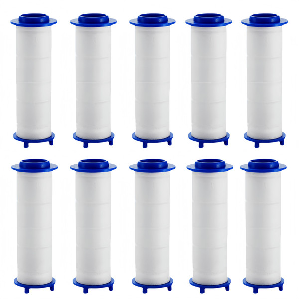 10Pcs Shower Head Filter Drivese, 3.3 Inch Ion Shower Drops Head Filter PP Cotton Replacement Cartridge, Water Filter Core Cotton For Handheld Showerheads.