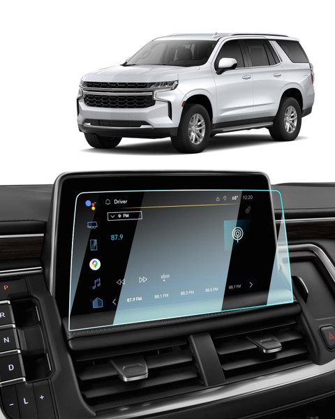 2021-2024 Chevy tahoe suburban Screen Protector For Chevrolet tahoe suburban (LT/Z71/RST/Premier/High Country) 10.2" Touchscreen, 2024 tahoe suburban Accessories 9H Tempered Glass Anti-Fingerprints