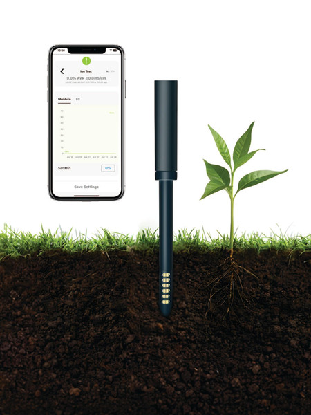 SoilQuality - Plants Soil Moisture and Nutrient Levels EC Measurement Sync Data Mobile App Tracking Perfect for Indoor Outdoor Gardening Water Resistant Greenhouse Potted Plants Garden Grow Room