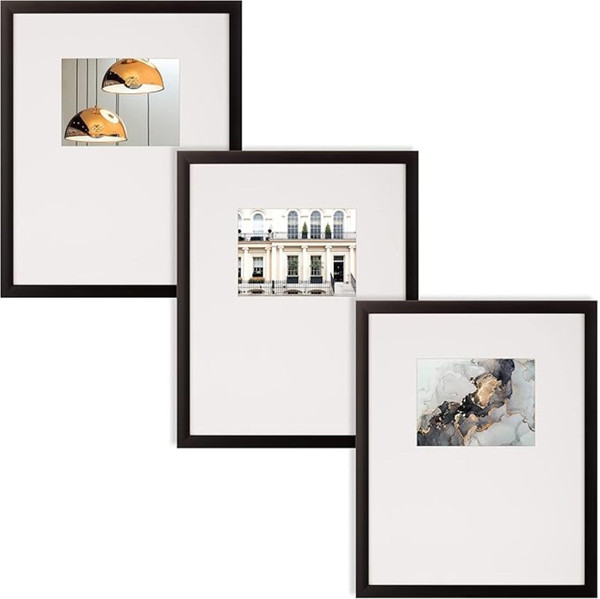 Instapoints - 8"x10" Black Hanging Template - Wall Mounted Photo Frame - Perfect for Showcasing Memories in Style - Versatile and Durable Design for Home or Office Décor - Rectangular Wall Mount - Set