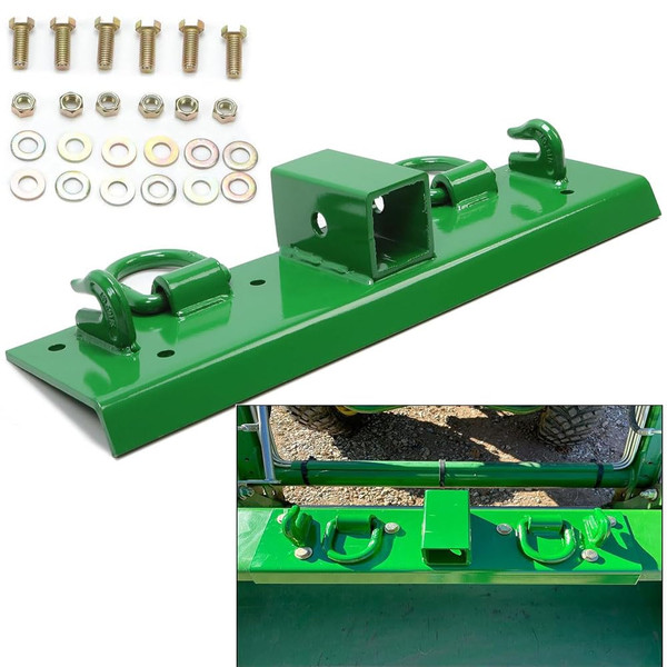 WRLWYHeavy Duty Tractor Bucket Hooks for John Deere Compact Tractors - Compatible with 1025R, 2032R, 3320, 2520 - Bolt-On Grab Hooks & D-Rings for Tractor Buckets (Integrated)