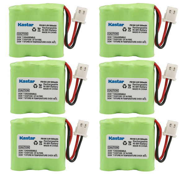 Kastar 6-Pack Ni-MH Battery 2/3AAA 3.6V 500mAh Replacement for Eton Microlink FR160, Eton Scorpion, Eton FRX1 FRX1D Weather Radio, Radio Shack 20-435, 20435 Shortwave Radio