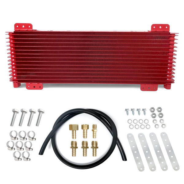 Low Pressure Drop Trans Cooler 40K Transmission Oil Cooler Kit 47391 Compatible with Heavy Duty 40,000 GVW Max including Mounting Hardware, Towing Applications and Advanced Cooling Protection LPD47391